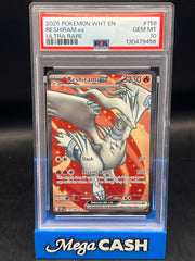 PSA 10 Reshiram Ex 158/086 White Flare