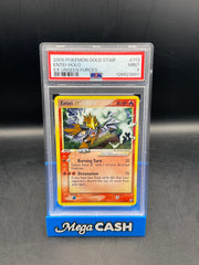 PSA 9 GOLD STAR ENTEI 113/115 UNSEEN FORCES