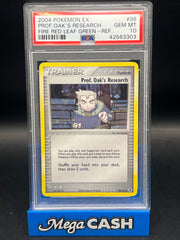 PSA 10 Prof Oak’s Research Holo 98/112 Fire Red Leaf Green