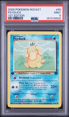 Pokemon - PSA 9 1st Edition Psyduck 65/82 Rocket