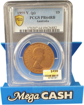 1959 - Y. AUSTRALIAN PENNY - PR64RB - Mega Cash Sydney