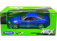 Welly 1:24 1999 Nissan Skyline GT-R (R34) Die Cast Car