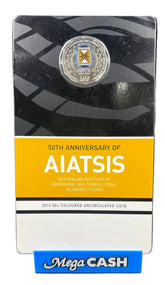 2014 50c 50th Anniversary of Aiatsis Coloured Unc Coin - Mega Cash Sydney
