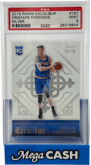 2015 Panini Excalibur Kristaps Porzingis Silver 187 - PSA 9 - Mega Cash Sydney