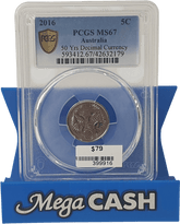 2016 - 5c 50 Yrs Decimal Currency - PCGS MS67 - Mega Cash Sydney