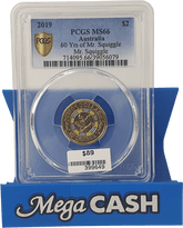2019 - $2 60 Yrs of Mr. Squiggle - PCGS MS66 - Mega Cash Sydney