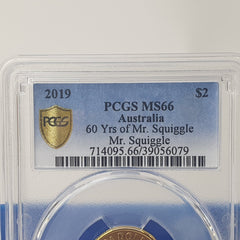 2019 - $2 60 Yrs of Mr. Squiggle - PCGS MS66 - Mega Cash Sydney