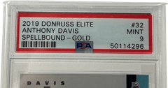 2019 Donruss Elite Anthony Davis Spellbound Gold 32 “V” - PSA 9 - Mega Cash Sydney