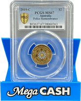 2019 PCGS MS67 Police Remembrance $2 Coin - Mega Cash Sydney