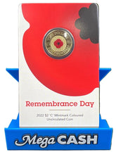 2022 $2 Red Poppy - Remembrance Day ‘C’ Mintmark Unc Coin - Mega Cash Sydney