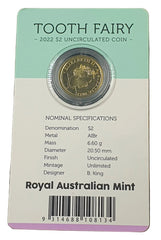 2022 $2 Tooth Fairy Uncirculated carded coin - Mega Cash Sydney