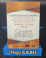 2023 - Game Of Thrones - Jerome Flynn as Bronn - Autograph Card - Mega Cash Sydney