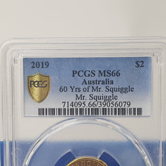 2019 - $2 60 Yrs of Mr. Squiggle Mr. Squiggle - PCGS MS66