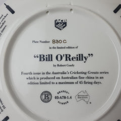 BRADFORD EXCHANGE PLATE BILL OREILLY AUSTRALIAS CRICKETING GREATS