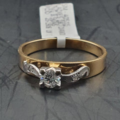 LADIES 18CT DIAMOND RING 3.9GMS Ring Size S / 9.5 US