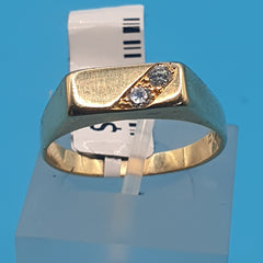 MENS 18CT DIAMOND RING 4.7GMS Ring Size T / 9.5 US