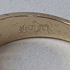 MENS 9CT DIAMOND RING 7.4GMS Ring Size T / 10 US