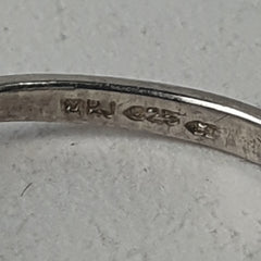 LADIES CZ SILVER RING 1.8GMS Ring Size Q / 8.5 US