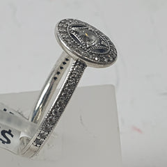 LADIES PANDORA SILVER CZ RING 3.3GMS Ring Size L / 6 US