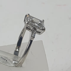 LADIES SILVER CZ RING - Ring Size R / 9 US