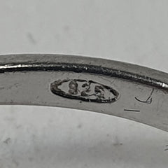 LADIES SILVER CZ RING - Ring Size R / 9 US