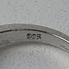 LADIES CZ SILVER RING - Ring Size N / 7 US