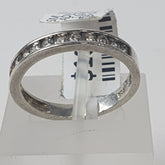 LADIES SILVER CZ RING 2.1GMS Ring Size O / 7.5 US