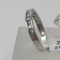 LADIES SILVER CZ RING 2.1GMS Ring Size O / 7.5 US