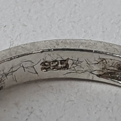 LADIES SILVER CZ RING 2.1GMS Ring Size O / 7.5 US