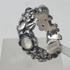 PANDORA SILVER FLORAL RING - Ring Size K 1/2 / 11 US