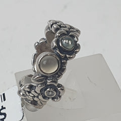 PANDORA SILVER FLORAL RING - Ring Size K 1/2 / 11 US