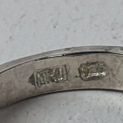 LADIES SILVER DIAMOND RING 2.7GMS Ring Size N / 7 US