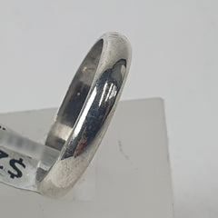 UNISEX SILVER BAND Ring Size S / 9.5 US