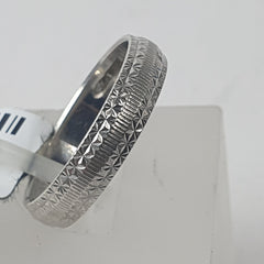 UNISEX SILVER RING 2.4GMS Ring Size M / 7 US