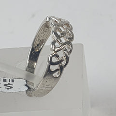 LADIES SILVER RING - Ring Size N / 7.5 US