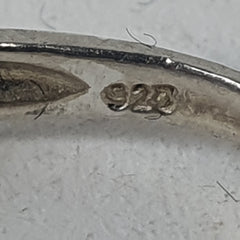 LADIES SILVER CZ RING - Ring Size N / 7.5 US