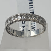 LADIES SILVER CZ RING 2.4GMS Ring Size N / 7 US