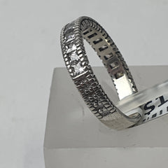 LADIES SILVER CZ RING 2.4GMS  Ring Size N / 7 US