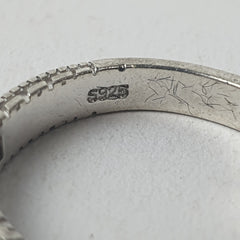 LADIES SILVER CZ RING 2.4GMS  Ring Size N / 7 US