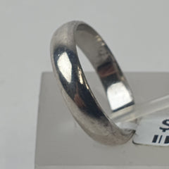 UNISEX SILVER BAND  Ring Size Q / 8.5 US