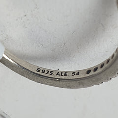 PANDORA SILVER 3 RING SET Ring Size M 1/2 / 6.5 US