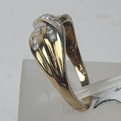 LADIES 9CT DIAMOND RING 2.8GMS Ring Size O / 7.5 US