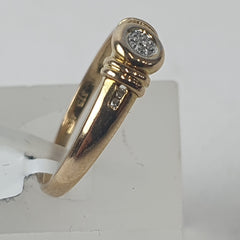 LADIES 9CT DIAMOND RING 2.0GMS Ring Size N / 7.5 US