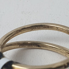 LADIES 10CT DIAMOND RING SET 3.7GMS Ring Size O / 7.5 US