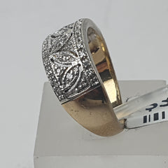 LADIES 9CT DIAMOND RING 4.8GMS Ring Size O / 7.5 US