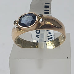 LADIES 9CT DIAMOND RING 3.1GMS Ring Size S 1/2 / 9.5 US