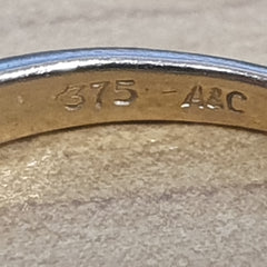 LADIES 9CT DIAMOND RING 2.0GMS Ring Size N / 7.5 US