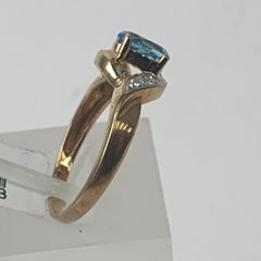 LADIES 9CT DIAMOND RING 2.2GMS Ring Size O / 7.5 US