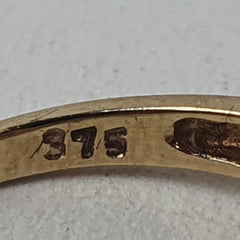 LADIES 9CT DIAMOND RING 2.2GMS Ring Size O / 7.5 US