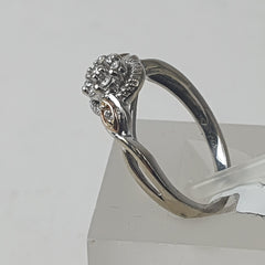 LADIES 10CT DIAMOND RING 2.3GMS Ring Size J 1/2 / 5.5 US